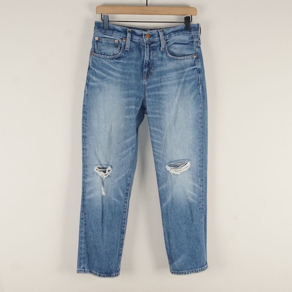 J Crew Slouchy Boyfriend Relaxed Straight Leg Blue Jeans Sz 25 Petite